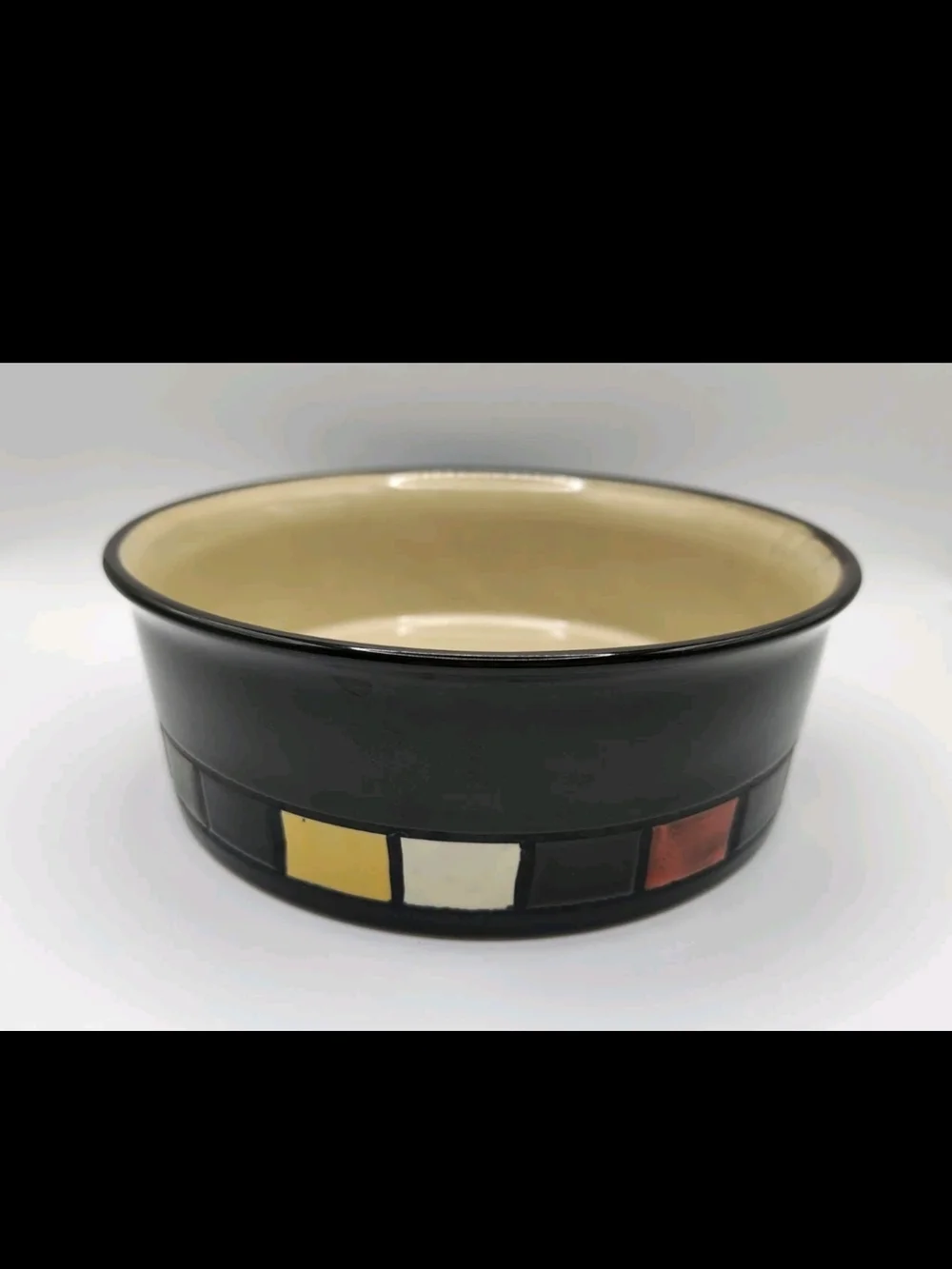 Gibson Everyday Stoneware Mosaic Dog Dish/ Bowl